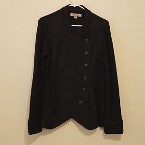 Beyond threads graish black jacket/sweater size medium